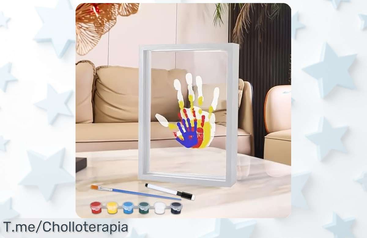 Captura para siempre las huellas de tu bebé con el kit Nuxory en un marco transparente único disfruta de este ofertón nunca visto y actúa ahora precio loco limitado