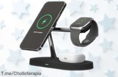 Cargador inalámbrico magnético 4 en 1 Flisdtry con imanes ultra potentes para cargar rápido y seguro tus 4 dispositivos a la vez precio rebajado por tiempo limitado un ofertón que no puedes dejar escapar ya mismo