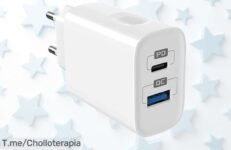 Cargador rápido 20W con precio loco nunca visto carga tus dispositivos en un abrir y cerrar de ojos aprovecha este súper chollo descuento brutal oferta limitada actúa ya