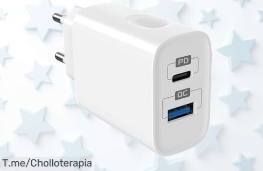 Cargador rápido 20W con precio loco nunca visto carga tus dispositivos en un abrir y cerrar de ojos aprovecha este súper chollo descuento brutal oferta limitada actúa ya