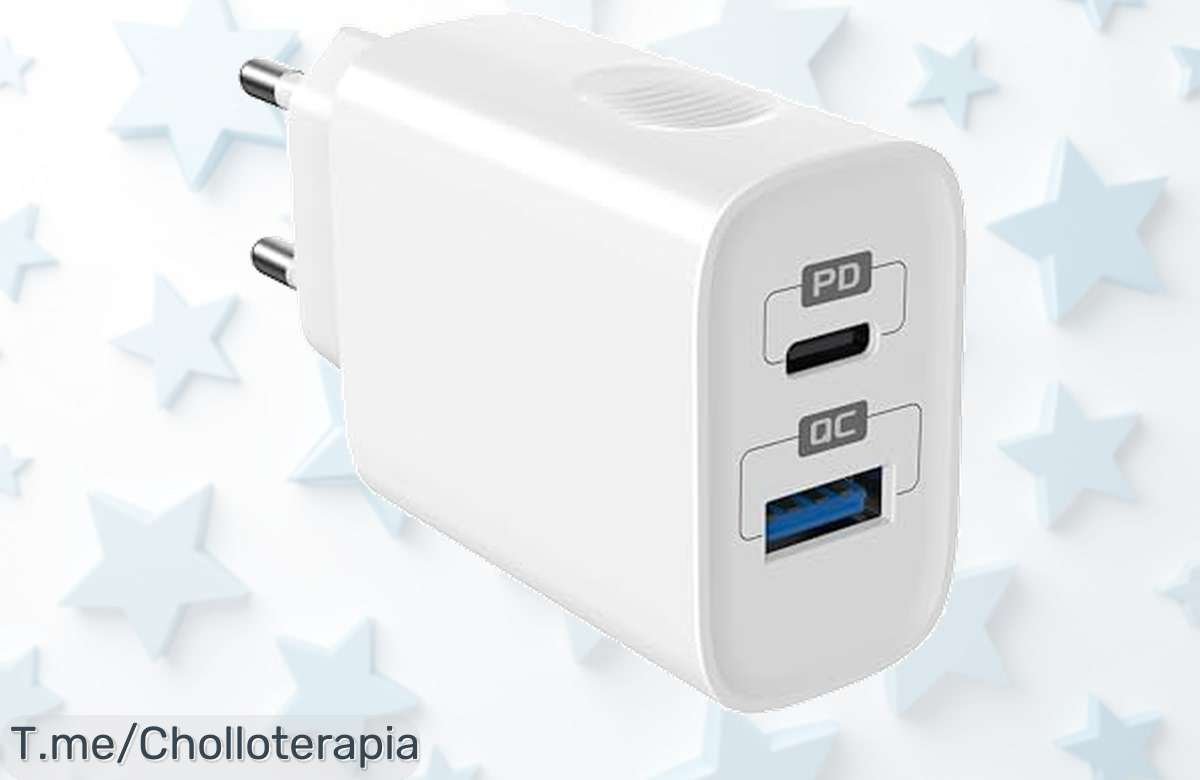 Cargador rápido 20W con precio loco nunca visto carga tus dispositivos en un abrir y cerrar de ojos aprovecha este súper chollo descuento brutal oferta limitada actúa ya