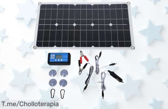 Cargador solar de 100W con súper controlador 20A para carga rápida y segura en cualquier clima ¡ofertón nunca visto a precio loco y descuento brutal que no puedes dejar pasar!