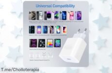 Cargador usb c rápido 20w con pd30 en un super chollo que no volverás a ver potencia tu iPhone y iPad al máximo descuento brutal oferta limitada vuelve ya