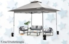 Carpa plegable 4x4 con doble techo ultra resistente y fácil de armar disfruta un espacioso refugio para 14 personas en este ofertón de precio loco compra ya que la oferta vuela