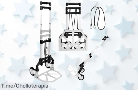 Carretilla plegable ultraligera que sube escaleras sin esfuerzo disfruta de un descuento brutal y un precio loco nunca visto aprovecha este ofertón antes que desaparezca