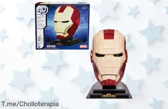 Casco 3D de Iron Man súper detallado con montaje fácil y sin pegamento un precio loco que no volverá aprovecha este descuentazo ya antes que se agote