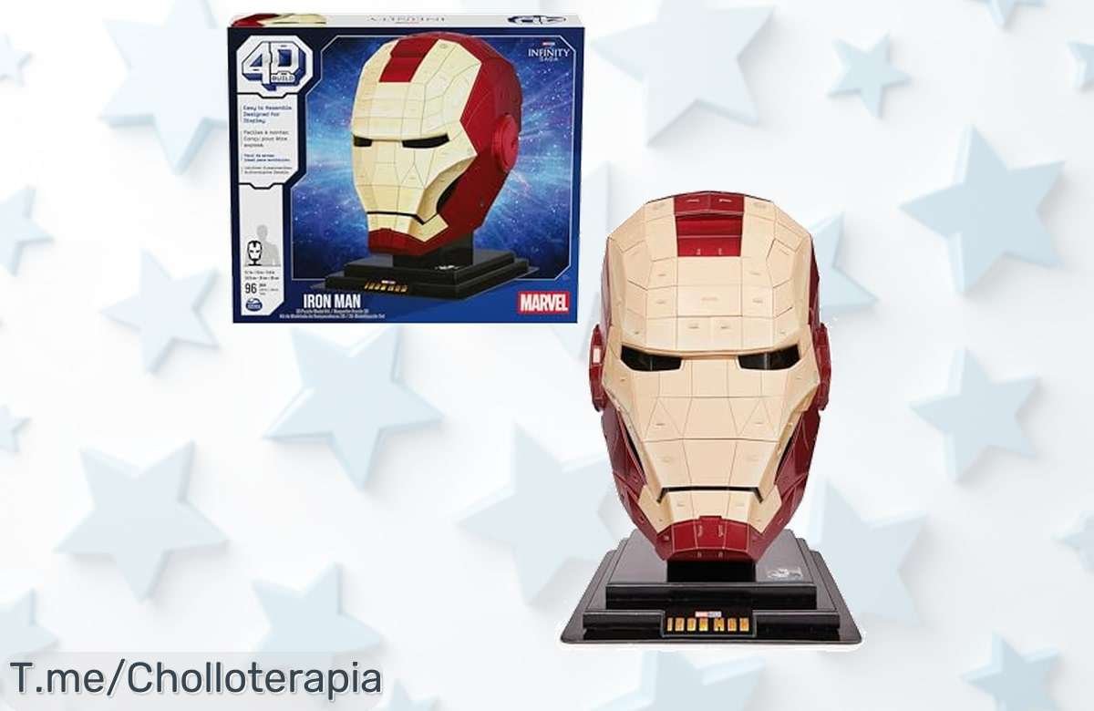 Casco 3D de Iron Man súper detallado con montaje fácil y sin pegamento un precio loco que no volverá aprovecha este descuentazo ya antes que se agote
