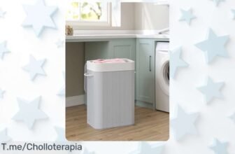 Cesto de ropa sucia SONGMICS con tapa y bolsa lavable diseño plegable ahorro nunca visto precio loco oferta limitada actúa ya antes que desaparezca el ofertón