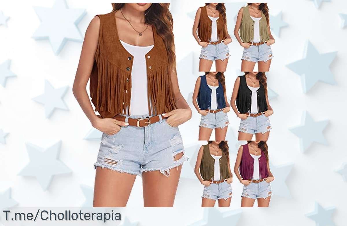 Chaleco con borlas ligero y bohemio a precio loco una ganga que realza tu estilo en fiestas ofertas limitadas corre antes de que se acabe el ofertón