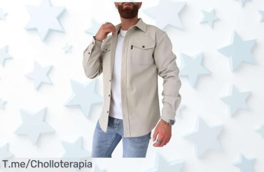 Chaqueta ArknAv beige para hombre con botones diseño moderno estilo único precio loco super chollo descuento brutal oferta limitada no esperes más compra ya