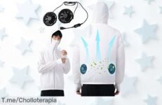Chaqueta ventilada con ventilador extraíble para hombre que te mantiene fresco y protegido del sol disfruta este super chollo con descuento brutal ¡compra ya antes que acabe!