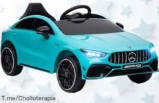 Coche eléctrico MercedesBenz para peques con mando y luces LED diseño real AMG CLA 45 precio loco nunca visto aprovecha este ofertón limitado corre ya