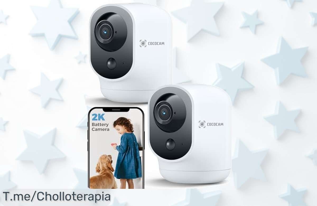 Cococam 2PCS cámaras wifi sin cables con batería brutal que giran 355° para vigilar todo desde el móvil ahora en un ofertón nunca visto precio loco y descuento brutal compra ya