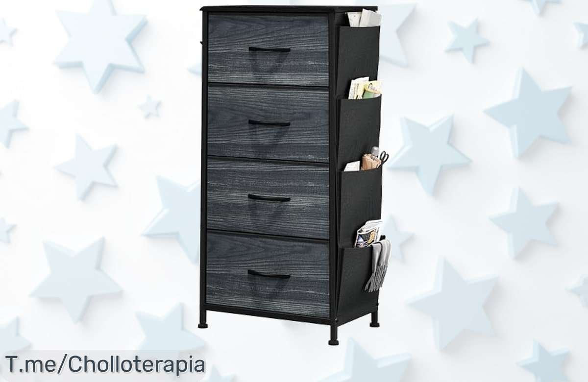 Cómoda cajonera de tela con 5 cajones extraíbles resistencia top precio loco y descuento brutal solo hoy aprovecha este super chollo nunca visto