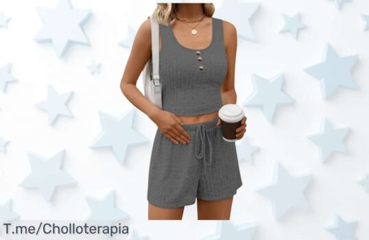 Conjunto chándal mujer súper suave con cintura elástica y botones precio loco por tiempo limitado un super chollo que no puedes dejar escapar corre ya