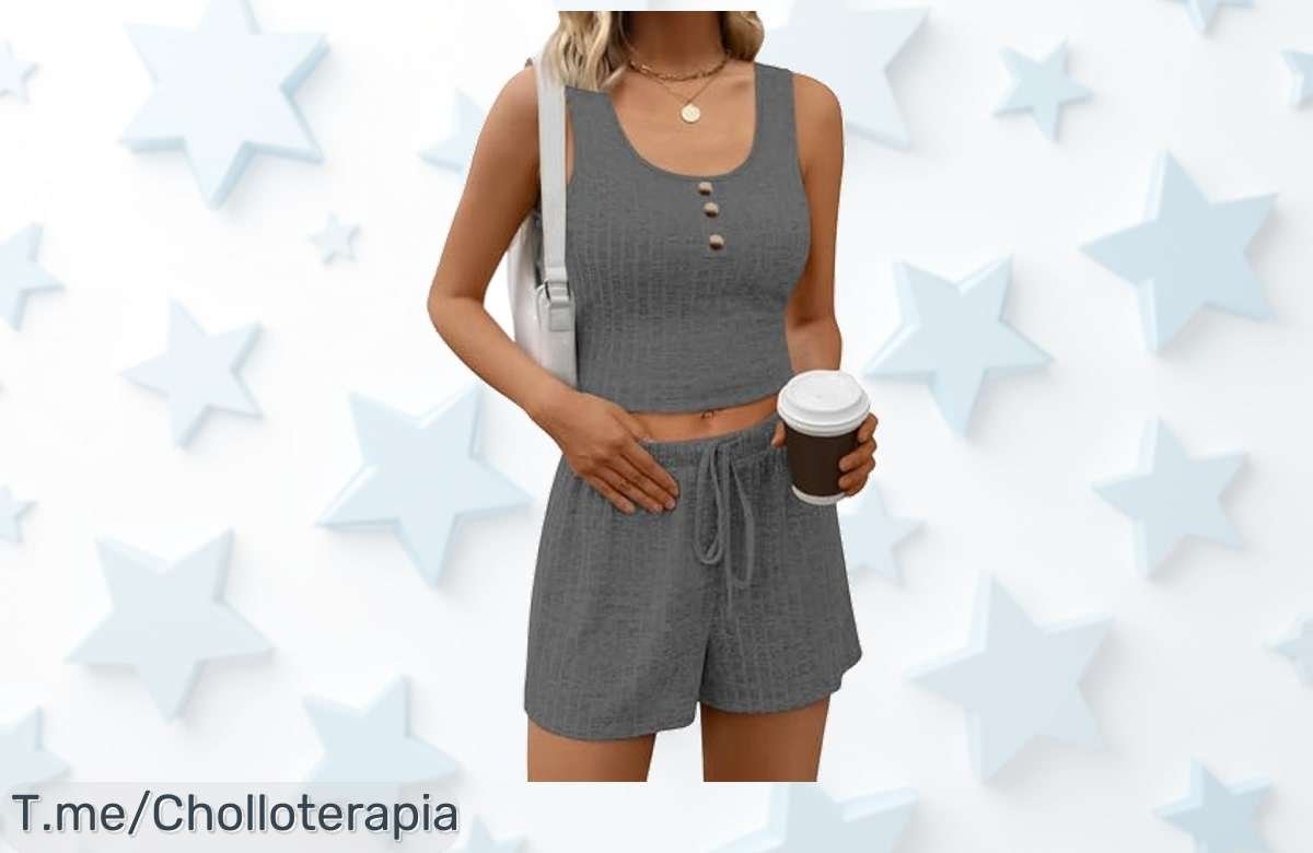 Conjunto chándal mujer súper suave con cintura elástica y botones precio loco por tiempo limitado un super chollo que no puedes dejar escapar corre ya