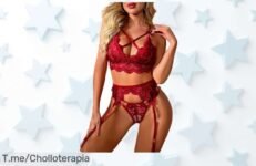 Conjunto de lencería sexy Satohom diseño irresistible con tirantes liguero un ofertón nunca visto precio loco actúa ya que vuelan las unidades principal oportunidad