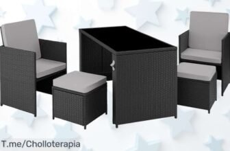 Conjunto jardín ratán súper resistente con mesa y abrebotellas incluido precio loco descubre este super chollo nunca visto aprovecha el descuento brutal limitado ¡compra ya!
