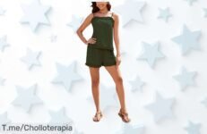 Conjunto mujer verano 2 piezas con volantes super chic fresquito y un precio loco que no volverás a ver aprovecha este ofertón único antes de que se agote