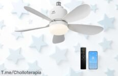Consigue ahora el ventilador de techo Sanweyter con luz LED y mando a distancia velocidad ultra silenciosa un ofertón con descuento brutal que no puedes dejar pasar ¡corre antes de que vuelen!