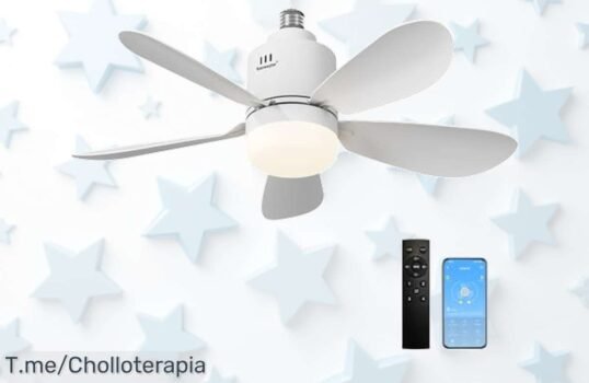 Consigue ahora el ventilador de techo Sanweyter con luz LED y mando a distancia velocidad ultra silenciosa un ofertón con descuento brutal que no puedes dejar pasar ¡corre antes de que vuelen!