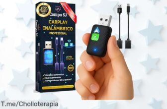 Consigue compaSJ adaptador USB CarPlay inalámbrico con conexión ultrarrápida y disfruta libertad total en tu coche con este ofertón de precio loco imposible de dejar pasar compra ya antes que termine