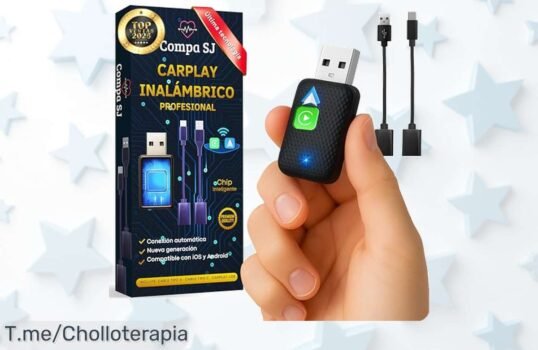 Consigue compaSJ adaptador USB CarPlay inalámbrico con conexión ultrarrápida y disfruta libertad total en tu coche con este ofertón de precio loco imposible de dejar pasar compra ya antes que termine