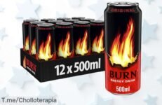 Consigue el pack de 12 latas de Burn Energy original con un descuento brutal para subir tu energía y concentración al máximo aprovecha este ofertón único antes que desaparezca