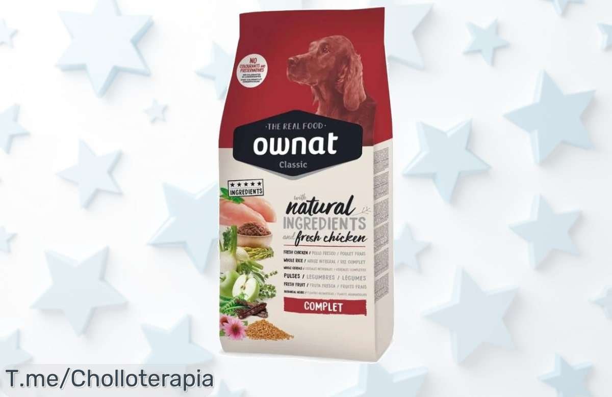 Consigue pienso Ownat Classic para perros con pollo a precio de ganga comida natural y completa que tu mejor amigo amará aprovecha este descuentos brutal ¡ofertón por tiempo limitado corre ya!