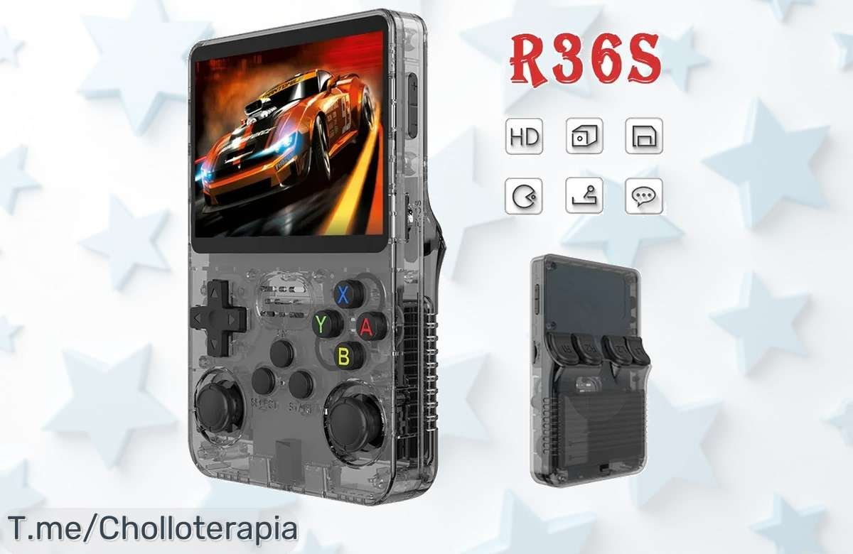 Controlador portátil R36S con pantalla HD 3,5 y batería recargable el ofertón que no puedes perder disfruta horas sin fin a precio de ganga ¡descuento brutal y oferta nunca vista urgente compra ya!