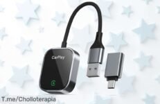 Convierte tu coche en magia sin líos con el adaptador inalámbrico CarPlay diseño compacto y fácil de usar precio loco oferta limitada ¡aprovecha este ofertón antes que nadie!