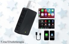 Convierte tu coche en un centro tech sin cables con este adaptador inalámbrico para CarPlay oferta única nunca vista a precio de ganga ¡descuento brutal y stock limitado actúa ya!