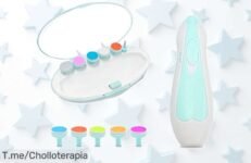 Cortaúñas eléctrico para bebé con luz LED y motor ultra silencioso el ofertón nunca visto que corta fácil sin despertar a tu peque corre antes que se acabe este precio loco