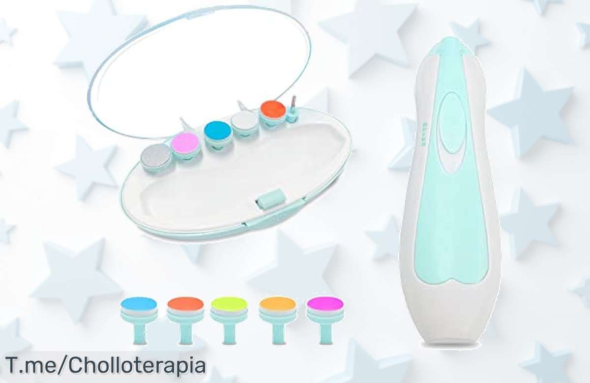 Cortaúñas eléctrico para bebé con luz LED y motor ultra silencioso el ofertón nunca visto que corta fácil sin despertar a tu peque corre antes que se acabe este precio loco