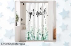 Cortina de ducha eucalipto súper resistente sin olores con ganchos incluida disfruta un descuento brutal nunca visto mantén tu baño seco y bonito aprovecha este ofertón ya