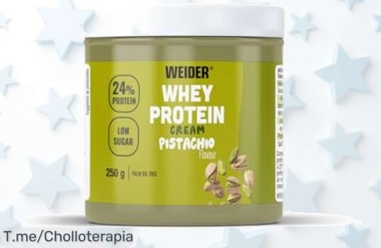 Crema de proteína de pistacho con suero al 24 por ciento sabor brutal y sin azúcar ni palma precio loco descuento brutal oferta nunca vista corre que vuela este ofertón