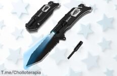 Cuchillo plegable 9 en 1 con hoja súper afilada y mango de aluminio precio loco oferta limitada un super chollo que no puedes dejar escapar corre antes que se acabe
