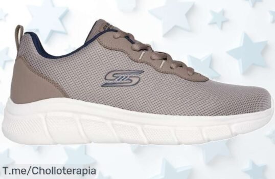Deportivas taupe Skechers Bobs Sport con diseño único y descuento brutal precio loco nunca visto corre por este ofertón super chollo limitado actúa ya