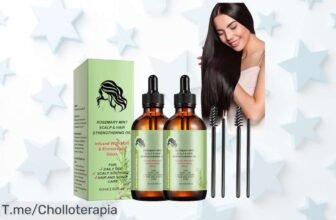 Descubre 2Pcs aceite de romero precio loco fortalece tu melena desde raíz reduce caída acelera crecimiento aprovecha este super chollo con descuento brutal ya