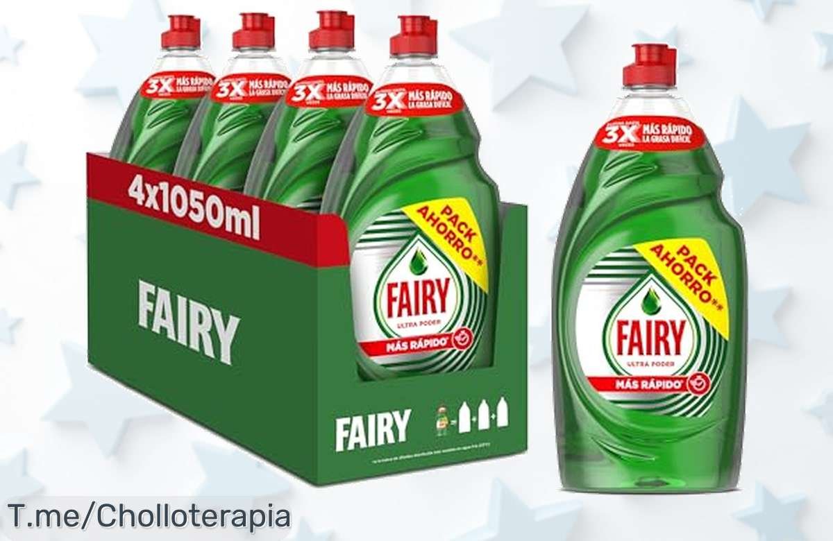 Descubre Fairy Ultra Poder lavavajillas líquido súper concentrado con espuma imbatible y fuerza antigrasa irresistible aprovecha este super chollo nunca visto antes actúa ya