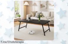 Descubre Flycity mesa de centro plegable sin montaje con diseño magnético aguanta 70 kg super chollo precio loco nunca visto compra ya antes que se agote