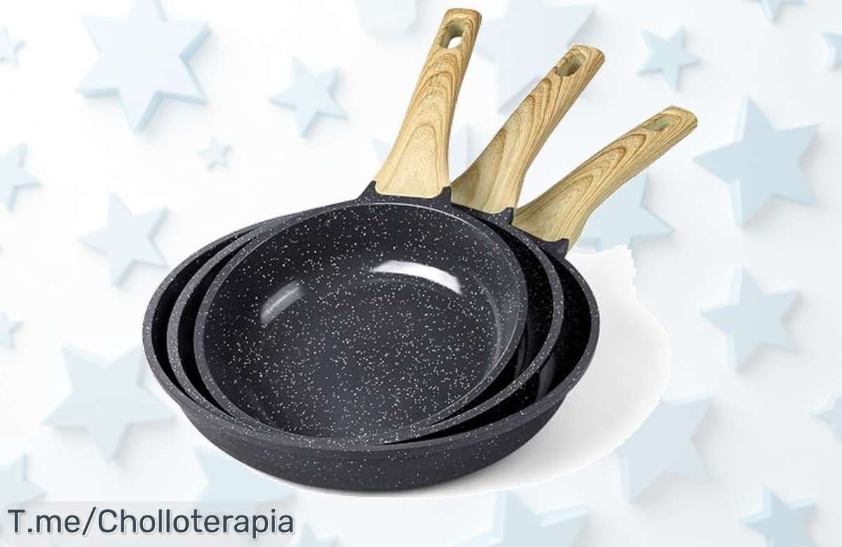 Descubre GiPP juego de sartenes cerámicas con antiadherente top que calienta rápido y mango frío precio loco descuento brutal oferta nunca vista ¡fecha limitada corre ya!