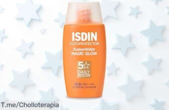 Descubre Isdin Fusion Water Magic Glow con protección solar y luz azul ahora en precio loco lujo hidratante y glow instantáneo no dejes escapar este ofertón urgente
