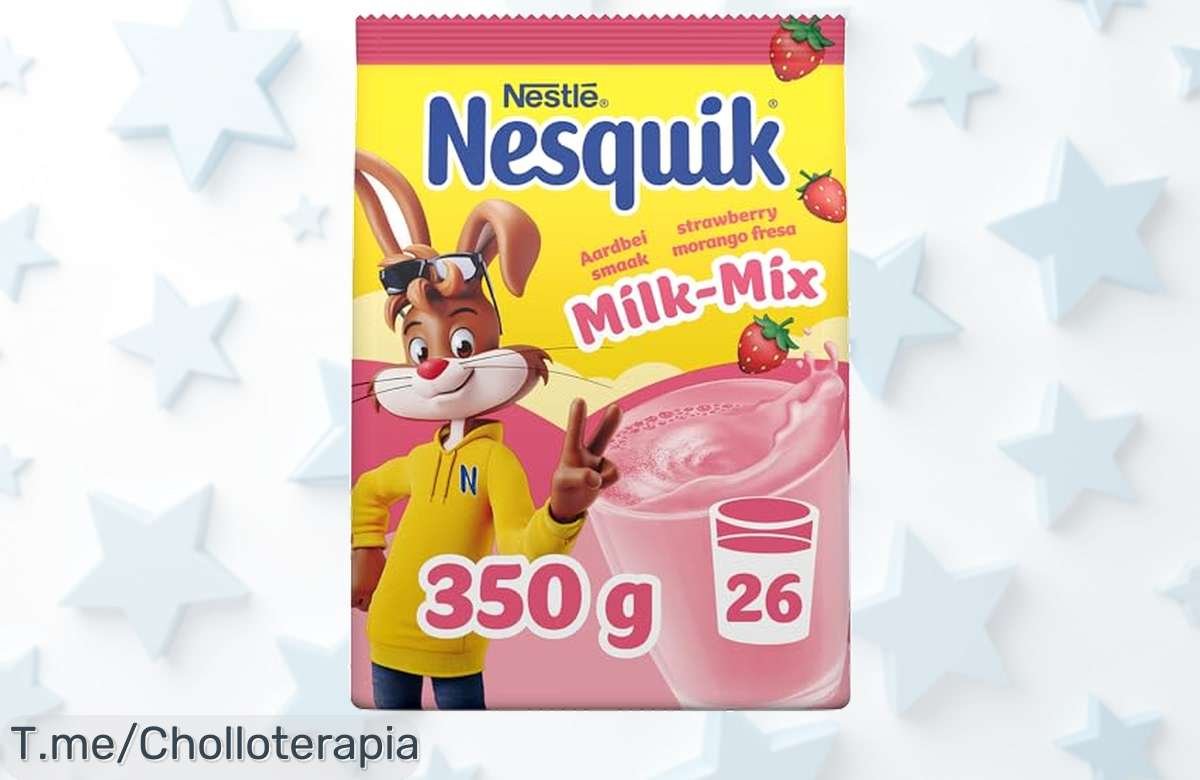 Descubre Nesquik fresa en bolsa con sabor irresistible sin gluten un super chollo que endulza al instante no dejes escapar este ofertón y compra ya a precio loco