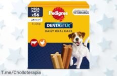Descubre Pedigree Dentastix para perros pequeños con fórmula que limpia dientes a fondo y mejora el aliento en un precio loco nunca visto ¡aprovecha ya este ofertón limitado!
