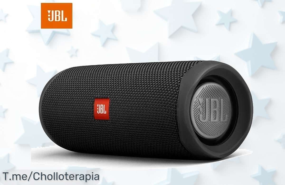Descubre el altavoz JBL Flip 5 con bajo potente y sonido estéreo alucinante a un precio loco nunca visto corre que este super chollo con descuento brutal no dura más