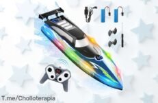 Descubre el barco Weslery eléctrico con luces LED y doble batería en un super chollo de precio loco nunca visto corre antes que se acabe esta oferta limitada ya mismo