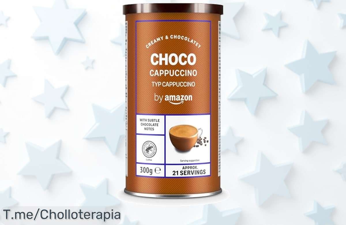 Descubre el capuchino chocolate instantáneo con sabor cremoso y toque de cacao disfruta un momento único precio loco que vuela aprovecha este ofertón ahora mismo antes que se acabe