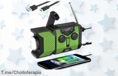 Descubre el cargador solar 5000 mAh con radio y manivela, una herramienta perfecta para emergencias con un descuento brutal que nunca viste corre ya antes que se acabe este super chollo