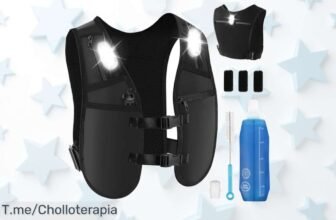 Descubre el chaleco running con luces led y mega bolsillos que te hará brillar de noche a un precio loco nunca visto aprovecha este ofertón y compra ya antes que acabe